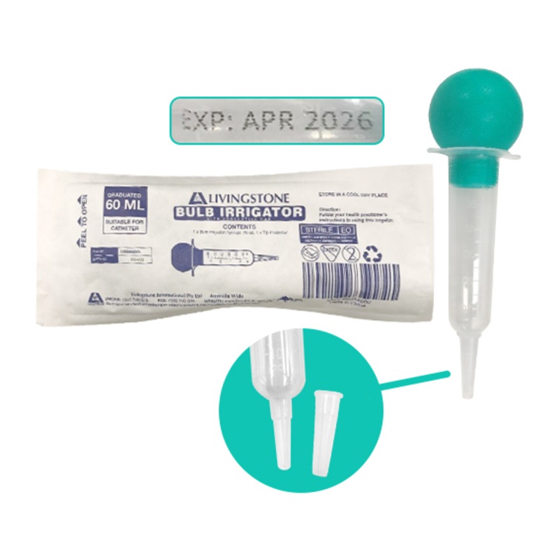 Buy Livingstone Bulb Irrigation Asepto Syringe, 60ml, Catheter Tip with