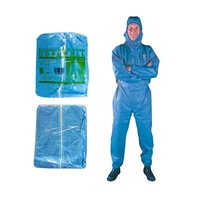 Livingstone Polypropylene Coveralls Protective Suit w/ Hood Blue Medium 50 Carton