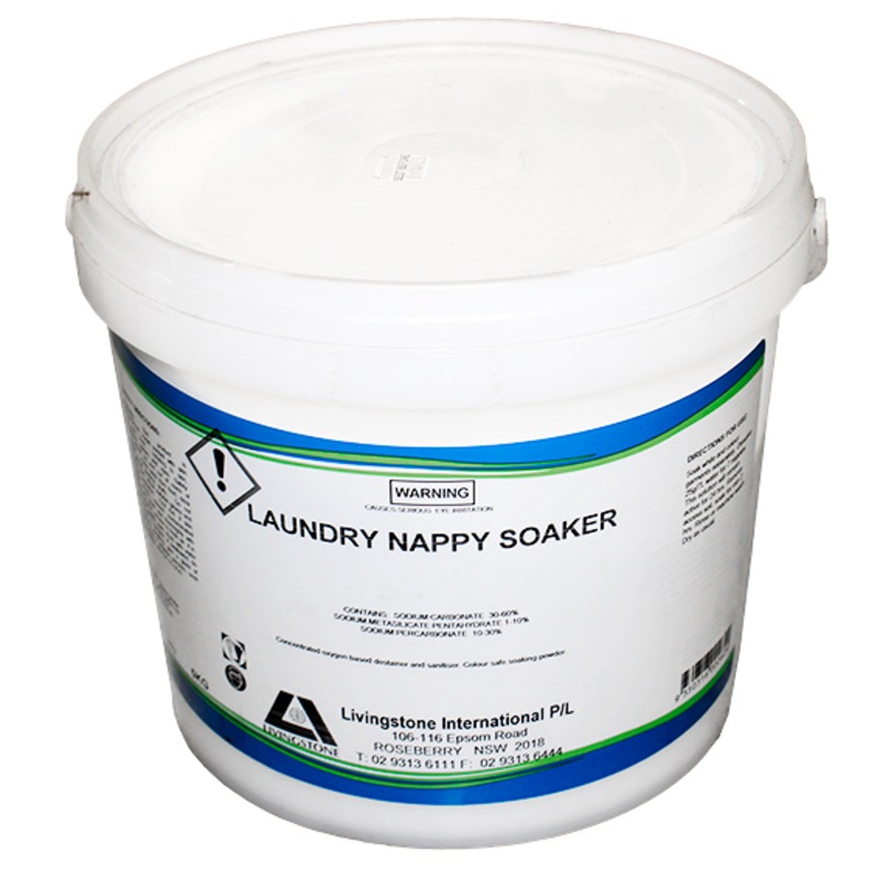 Buy Livingstone Antibacterial Laundry Nappy Soaker 5kg Pail MyDeal
