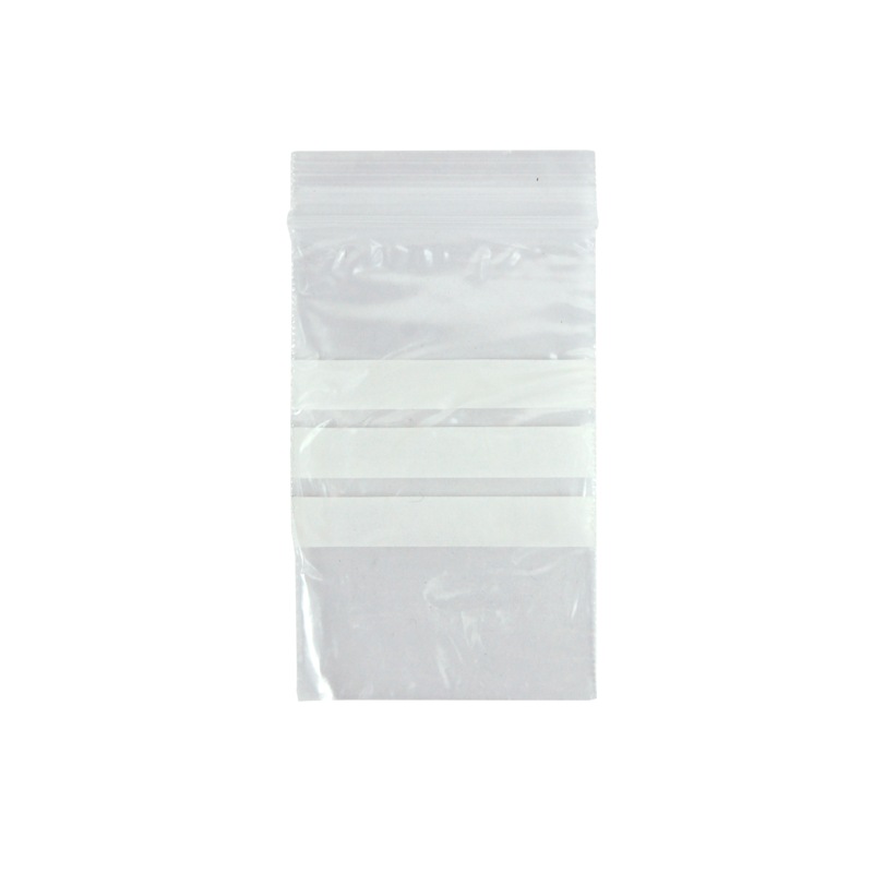 Buy Livingstone Resealable Plastic Zip Lock Bag with 3 White Panels