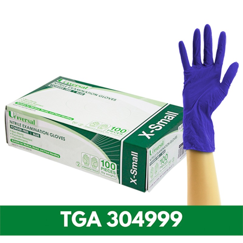 Buy Universal Nitrile Examination Gloves, ASTM Standard, Powder Free