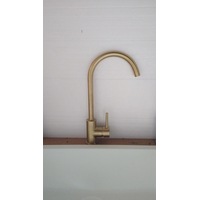 Brushed gold kitchen sink mixer SOLID BRASS Watermark SWIVEL TAP FAUCET