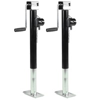 2pcs Heavy Duty Jack Stand 15Inch 56.5-94.6cm Height Adjustable Leg Support 2.2 T Stabilizer with Side Handle for Caravan Canopy Trailer
