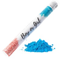 Confettified Holi Powder Smoke Cannon Launcher Popper for Gender Reveal Party 45cm L Blue