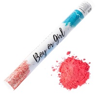 Confettified Holi Powder Smoke Cannon Launcher Popper for Gender Reveal Party 45cm L Pink