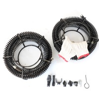 DIY Plumbing Drain Snake Auger Cleaning Tool Spring Cable Sewer Pipe for Electric Drill Sink Toilet Shower Bathroom 24 meter Kit