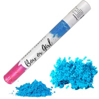 One Confettified Holi Powder Smoke & Confetti Cannon Launcher Popper for Gender Reveal Party 45cm L Blue