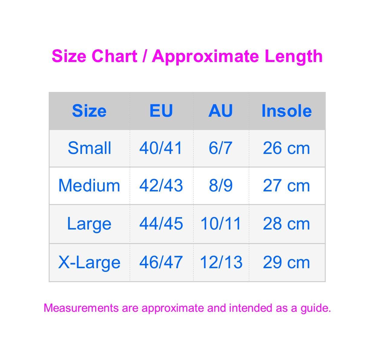 Superdry slides size discount chart