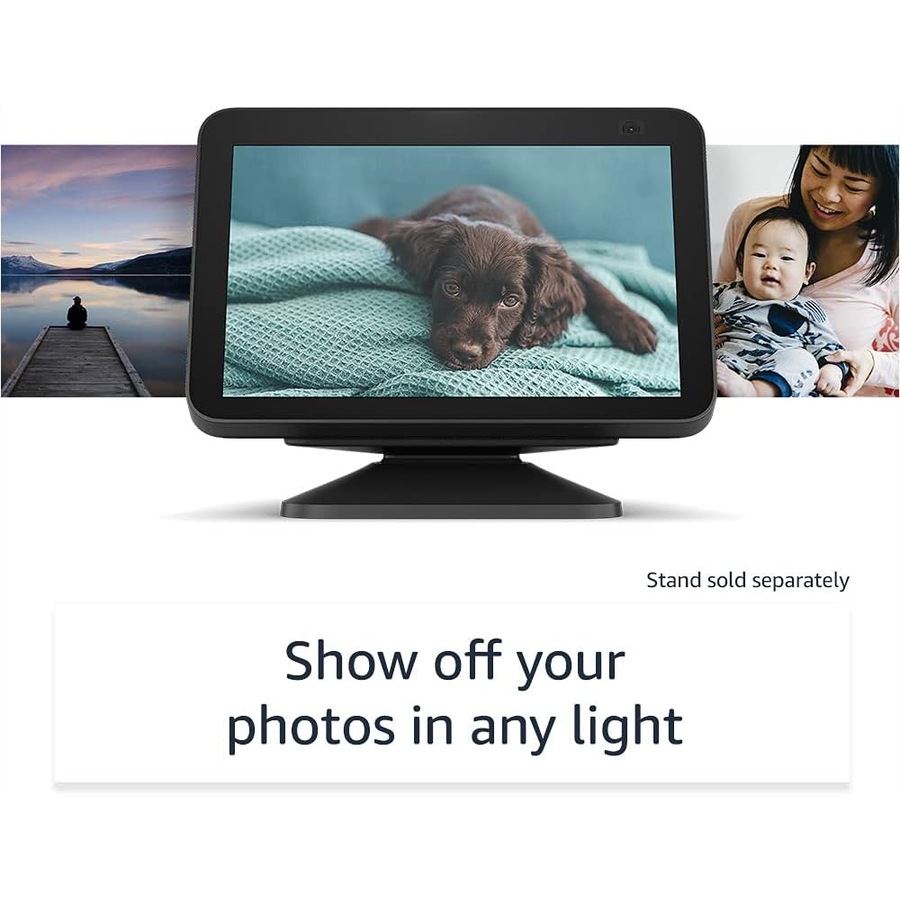 Amazon Echo Show 8 (2nd Gen) HD smart display with Alexa - Glacier White - White