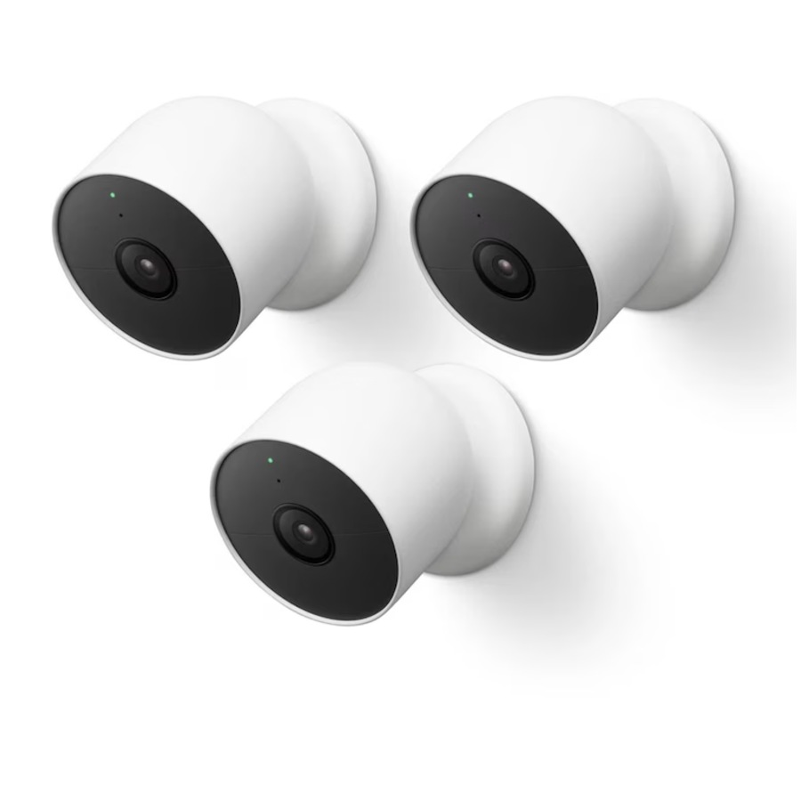 Google Nest Cam Wireless Camera (Outdoor or Indoor, Battery, GA02077-AU - 3 pack)