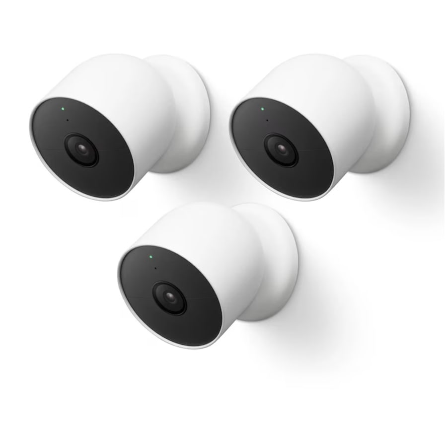 Google Nest Cam Wireless Camera (Outdoor or Indoor, Battery, GA02077-AU - 3 pack)