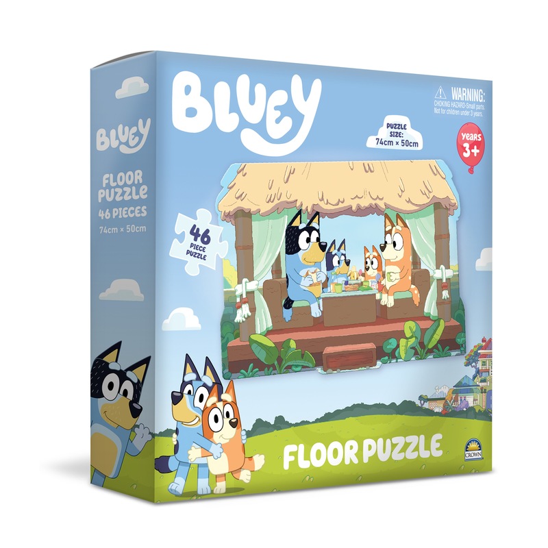 Buy Crown Bluey Floor Puzzle 46pc MyDeal