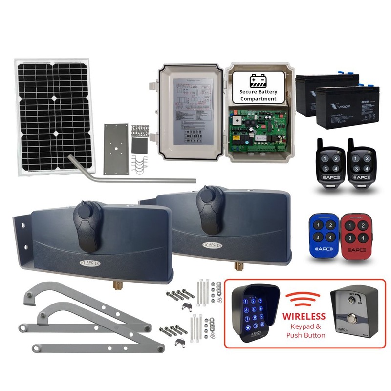 Buy APC Automatic Electric Double Swing Gate Opener with Solar Powered