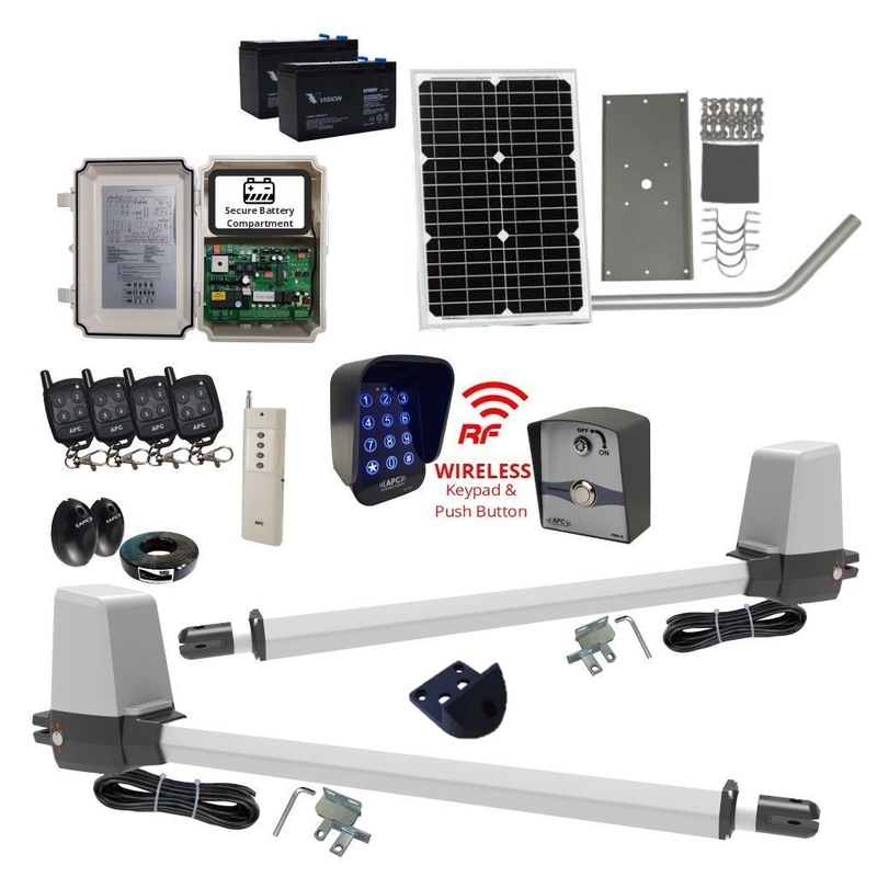 Buy Full Solar Powered Double Swing Farm Gate Opener, Remote Control