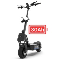 VOLTRIUM Rogue Dual Motor MAX Adult Electric Scooter Black/Cyan 30Ah Battery