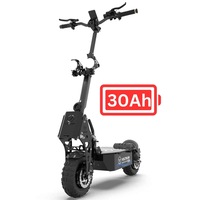VOLTRIUM Rogue Dual Motor MAX Adult Electric Scooter Black/Cyan 30Ah Battery with Off-Road Tyres