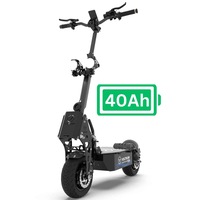 VOLTRIUM Rogue Dual Motor MAX Adult Electric Scooter Black/Cyan 40Ah Battery