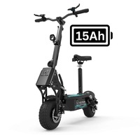 VOLTRIUM Rogue Off-Roader Adult Electric Scooter Black/Cyan 15.6Ah Battery