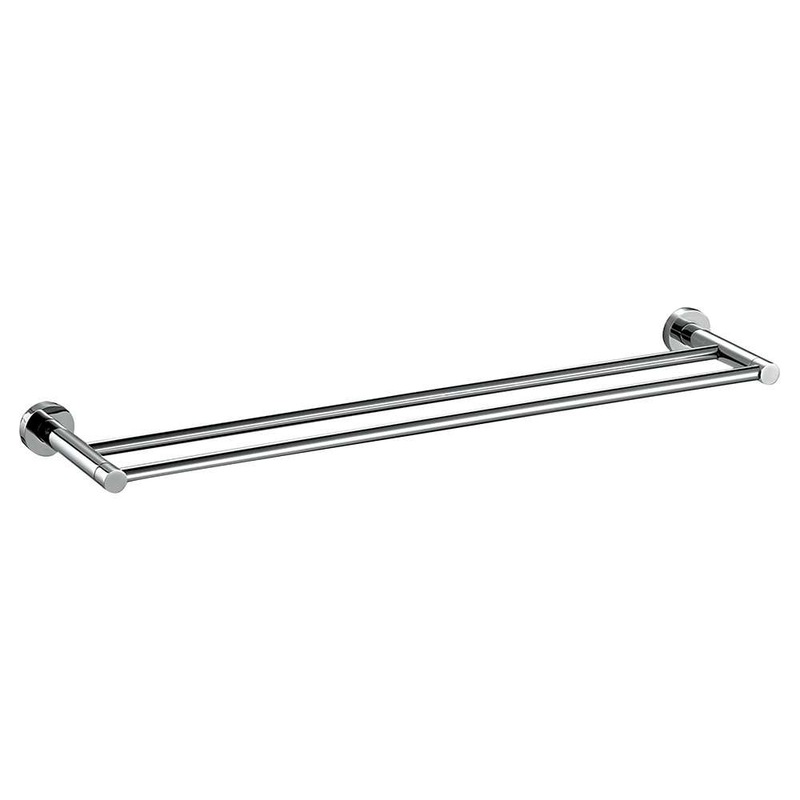 Buy Double Towel Rack Bar 600mm Round Stainless Steel CA93908 MyDeal