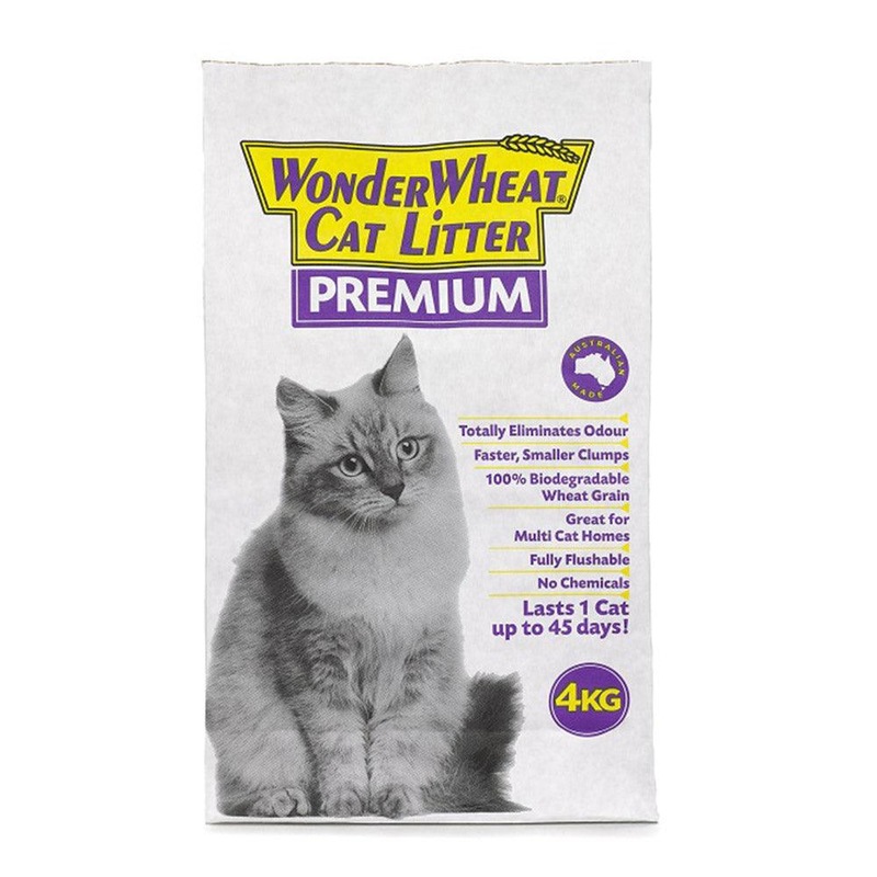 Buy Wonder Wheat Cat Litter Premium 4Kg MyDeal