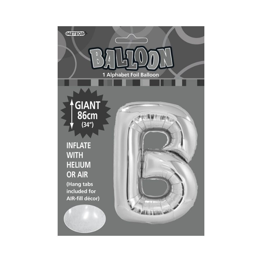 Buy 34" Silver Letter B Foil Balloon - MyDeal