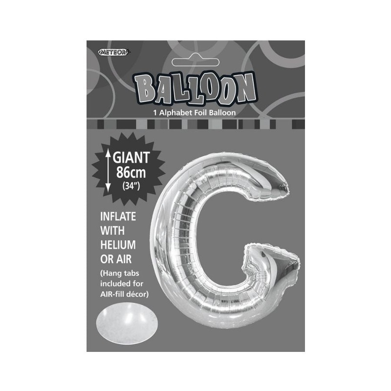 Buy 34" Silver Letter G Foil Balloon - MyDeal