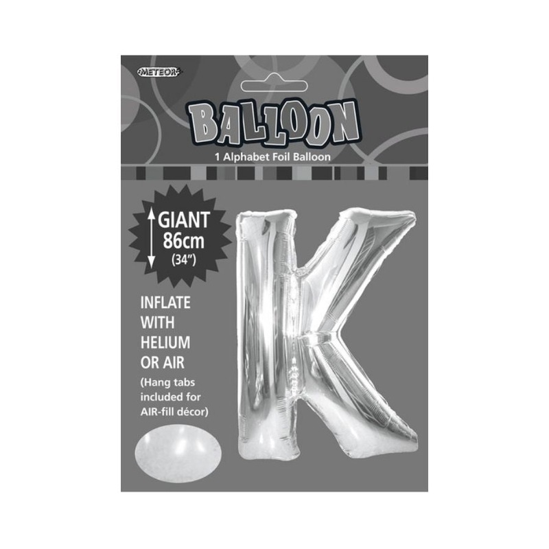 Buy 34" Silver Letter K Foil Balloon - MyDeal