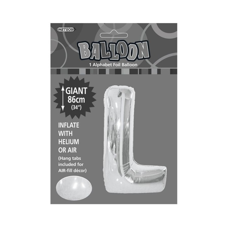 Buy 34" Silver Letter L Foil Balloon - MyDeal