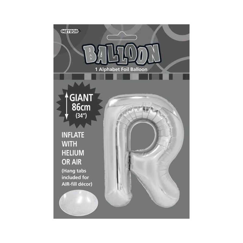 Buy 34" Silver Letter R Foil Balloon - MyDeal