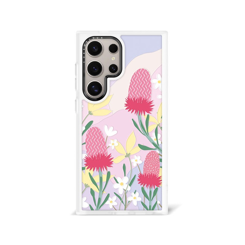 Buy Samsung Galaxy S24 Ultra Blooming Ground Pink Clear Matte Printed 