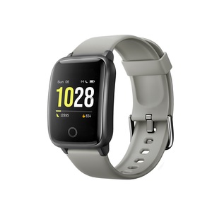FitSmart Smart Watch Bluetooth Heart Rate Monitor Waterproof LCD Touch Screen Silver Grey