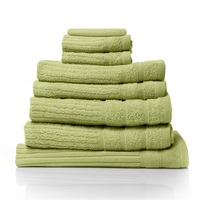 Royal Comfort Eden Cotton 600GSM 100% Cotton Luxury Bath Towels Set 8 Piece Spearmint