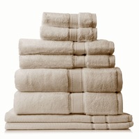 Royal Comfort Towel 8 Piece Set 100% Cotton Zero Twist Luxury Plush Soft Beige