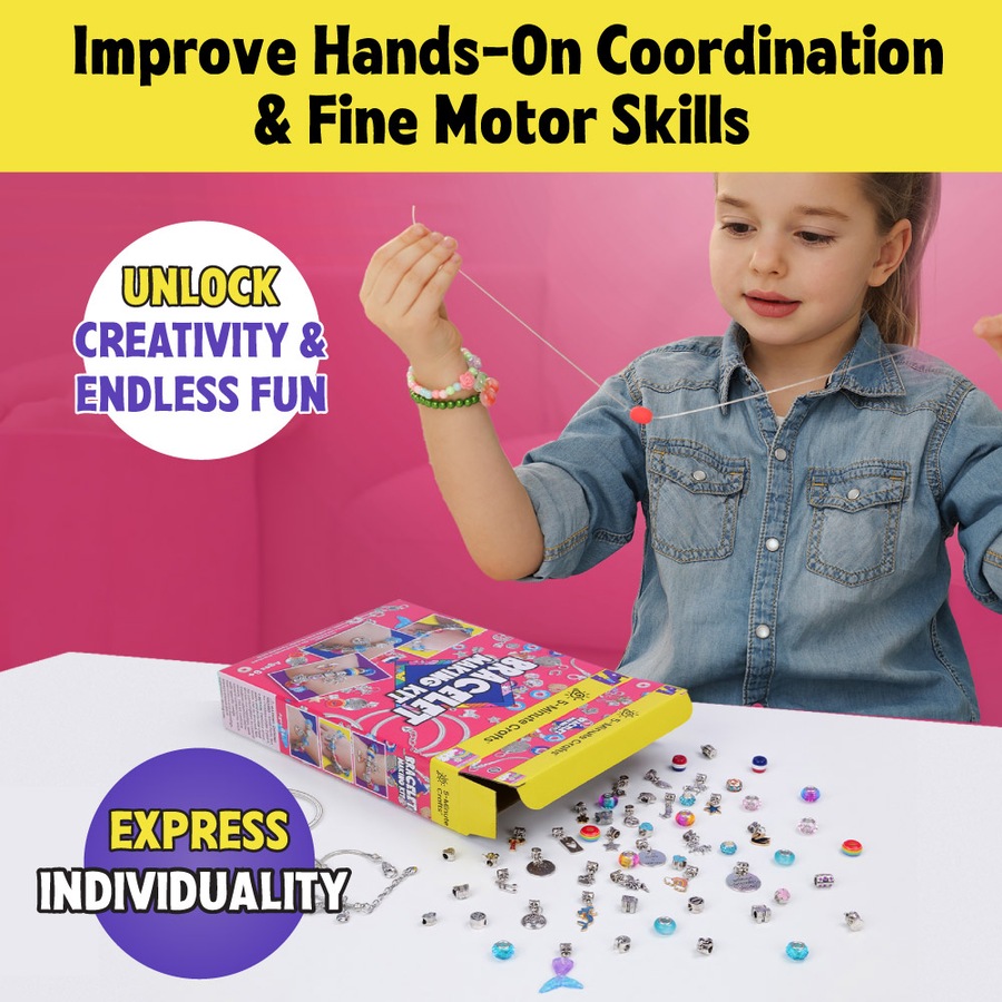 5 Minute Crafts Bracelet Making Kit - 62 Piece Set - Create Unique Bracelets With A One-Of-A-Kind Design