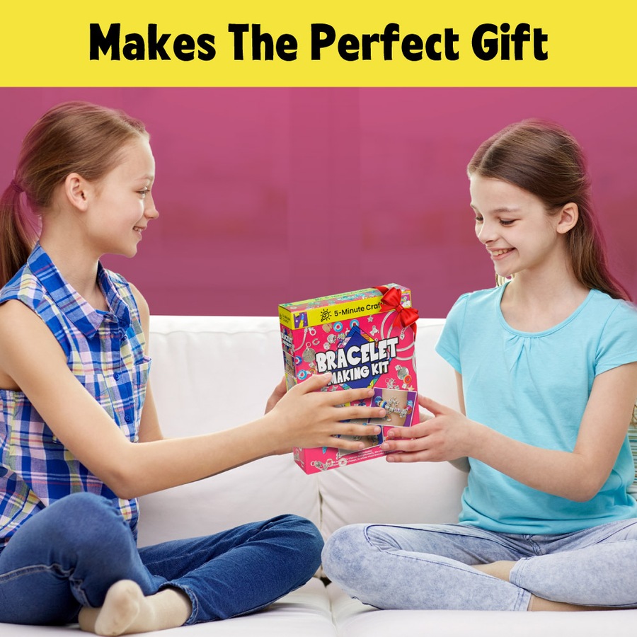 5 Minute Crafts Bracelet Making Kit - 62 Piece Set - Create Unique Bracelets With A One-Of-A-Kind Design
