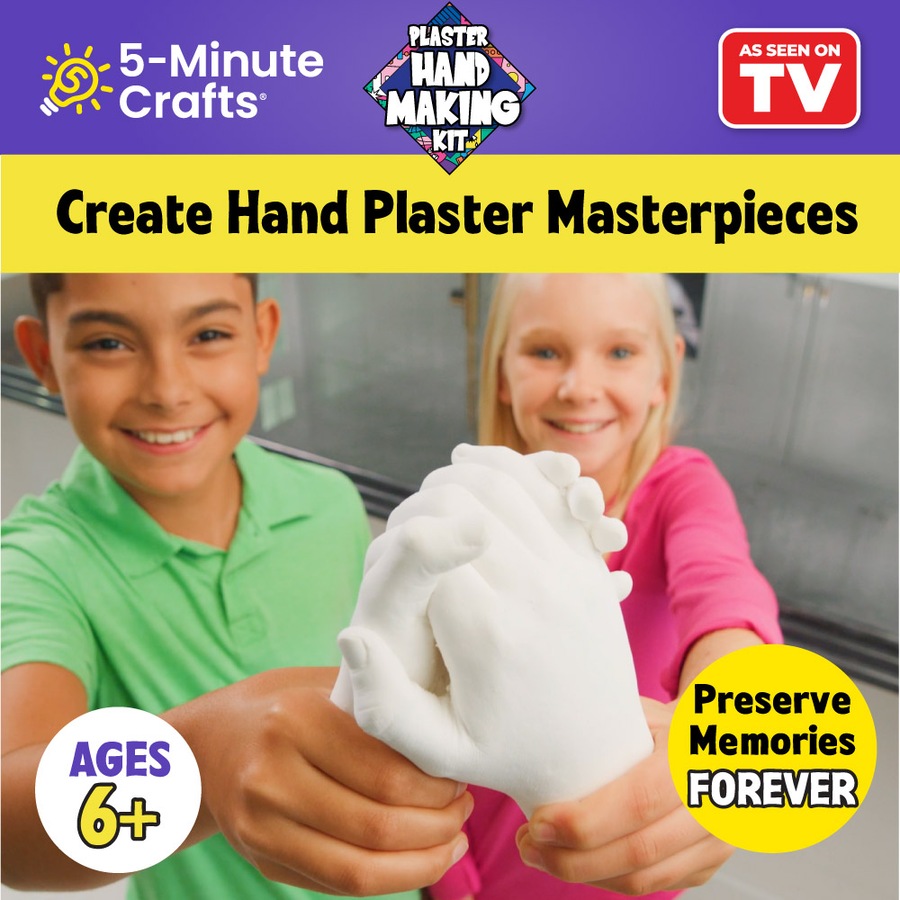 5 Minute Crafts Hand Plaster Kit - 2 Pack - Create Hand Plaster Masterpieces and Preserve Memories