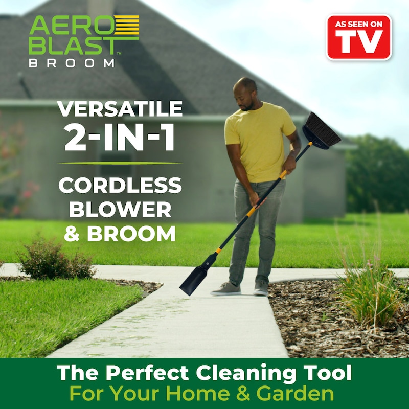 Buy Aero Blast Broom - 2-in-1 Cordless Blower & Broom - MyDeal