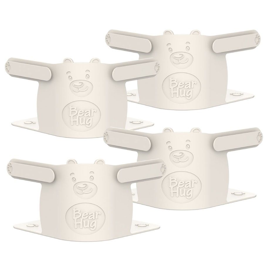 Bear Hug Bed Sheet Holders 4 Pack with Sheet Tucker, No More Loose Sheets, Unviversal Design Work with All Mattress Types and Sheets