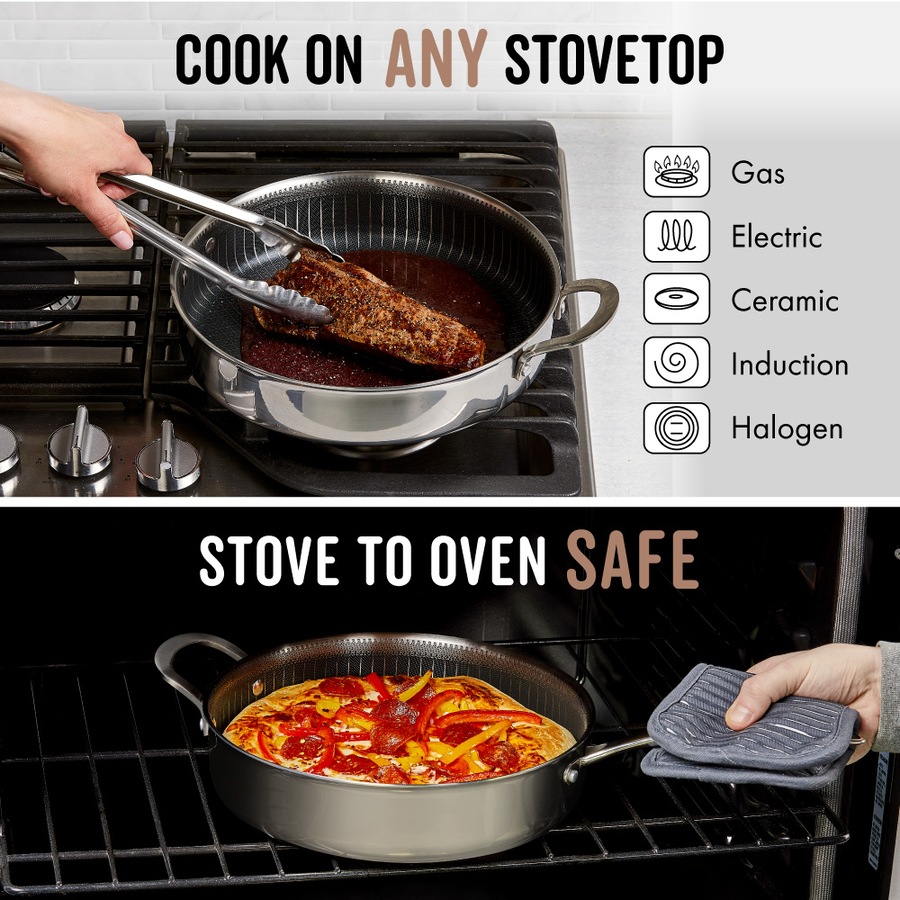 Copper Chef Titan 5-Piece Pan Stainless Steel Set with Super Non-Stick Coating