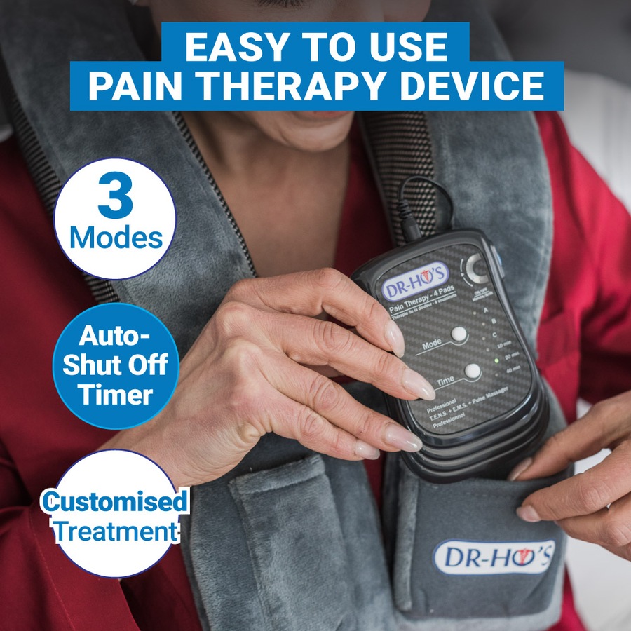 Dr Ho's Neck Pain Pro TENS + EMS Deep Tissue Massage Device For Neck and Shoulders, Relax and Loosen Tight Muscles