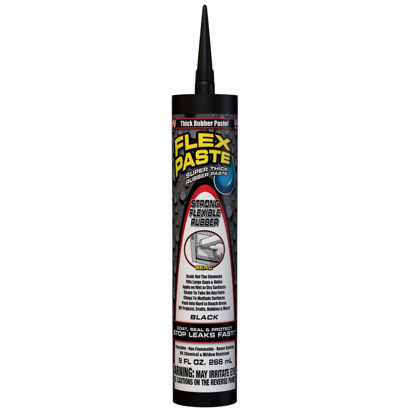 Buy FLEX PASTE Black 266ml Cartridge - Available In Black Or White In 4  Sizes - Super Thick Rubberised Paste - MyDeal