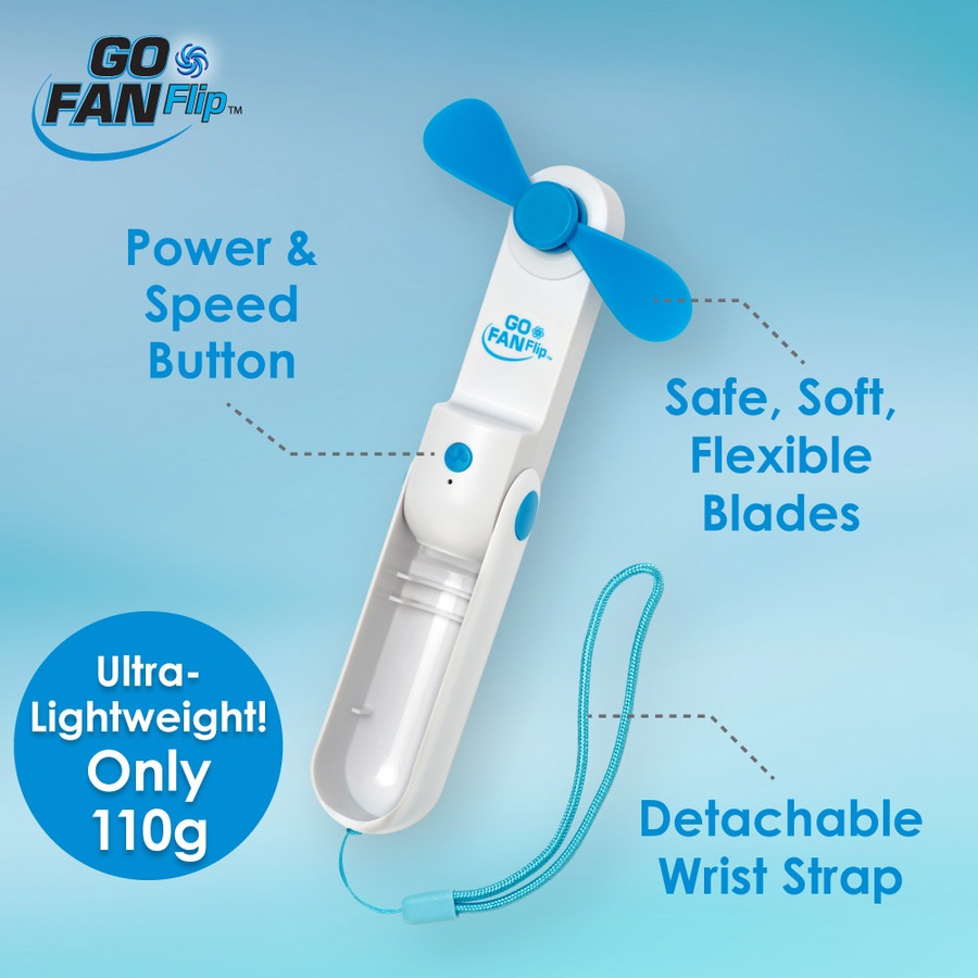 Buy Go Fan Flip - 2 Pack - Rechargeable Flip Fan With Built In Power ...