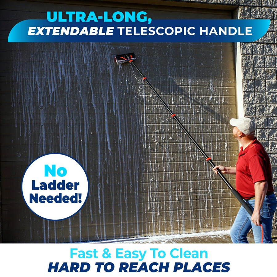 HydroCleaner XL 4m - Ultra-Long Telescopic Water Brush For Cleaning of Homes and Cars