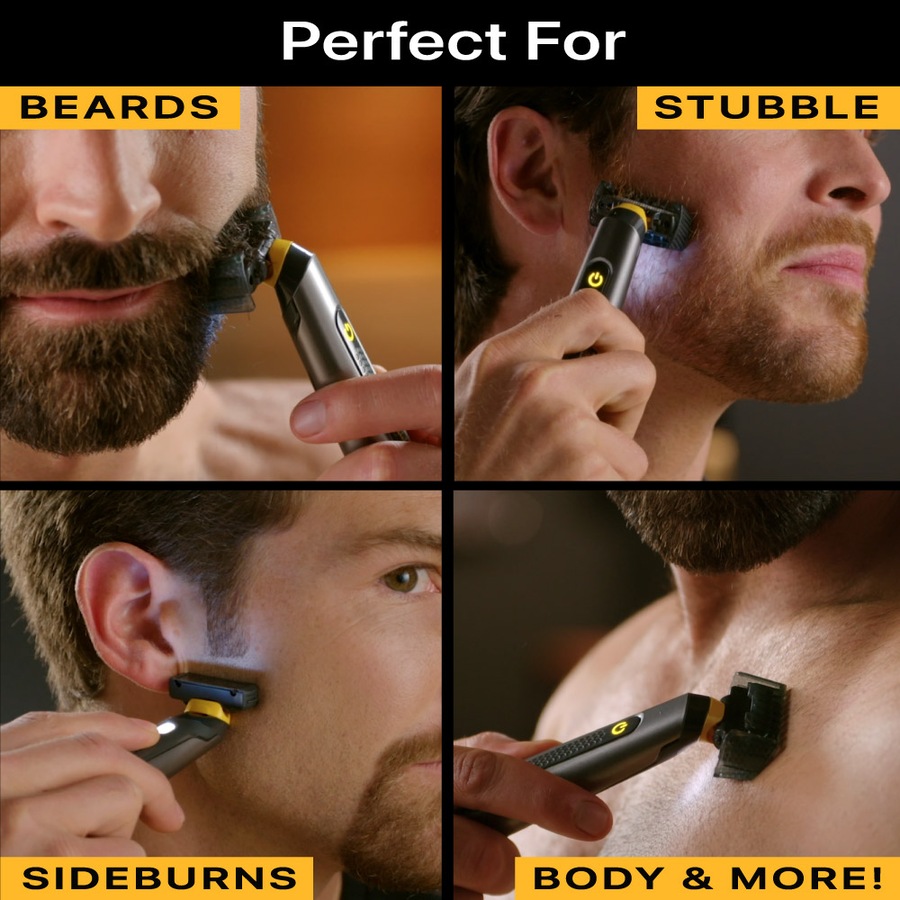 MicroTouch Solo Titanium Rechargeable Razor that Trims, Edges, Shaves & Grooms