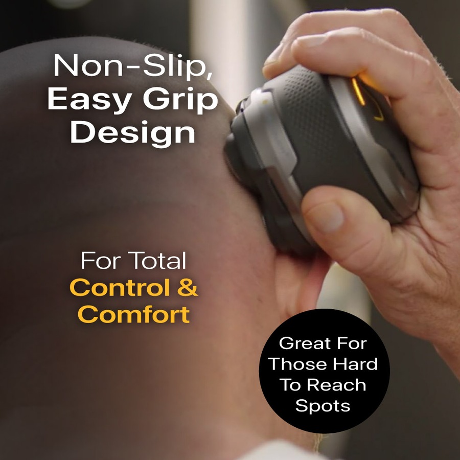 Microtouch Titanium Electric Head Shaver - Rechargeable Head and Face Shaver for Men, Cordless Razor, Hypoallergenic Wet/Dry Shaving, Precision Head Trimmer