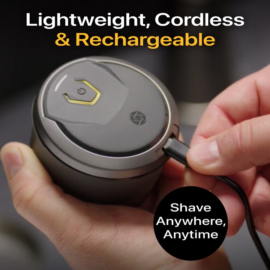 Microtouch Titanium Electric Head Shaver - Rechargeable Head and Face Shaver for Men, Cordless Razor, Hypoallergenic Wet/Dry Shaving, Precision Head Trimmer