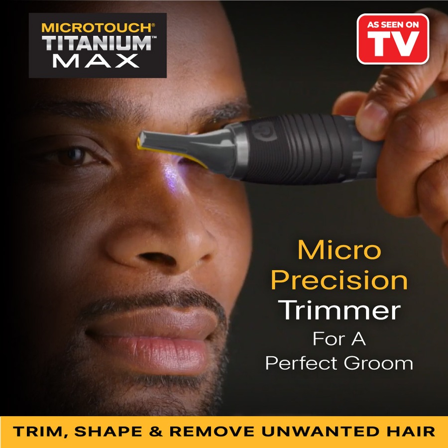 MicroTouch Titanium Max - 2 Pack + Includes 2 Comb Attachments - Trim, Shape And Remove Hair With Micro Precision For A Perfect Groom