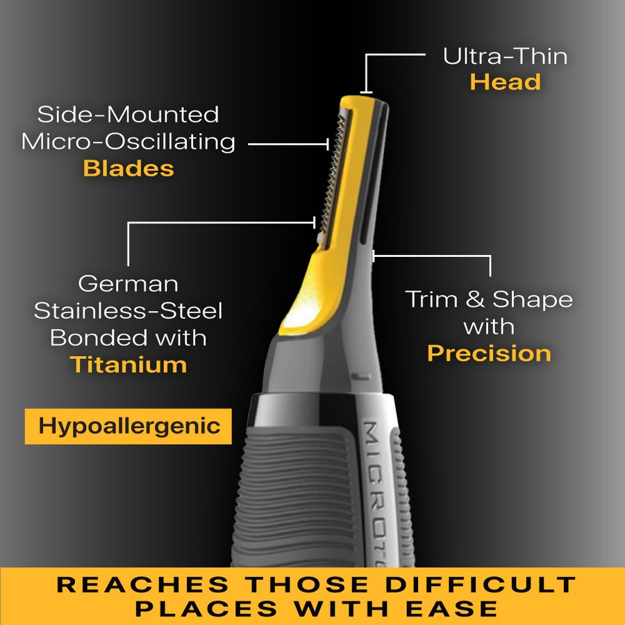 MicroTouch Titanium Max - 2 Pack + Includes 2 Comb Attachments - Trim, Shape And Remove Hair With Micro Precision For A Perfect Groom