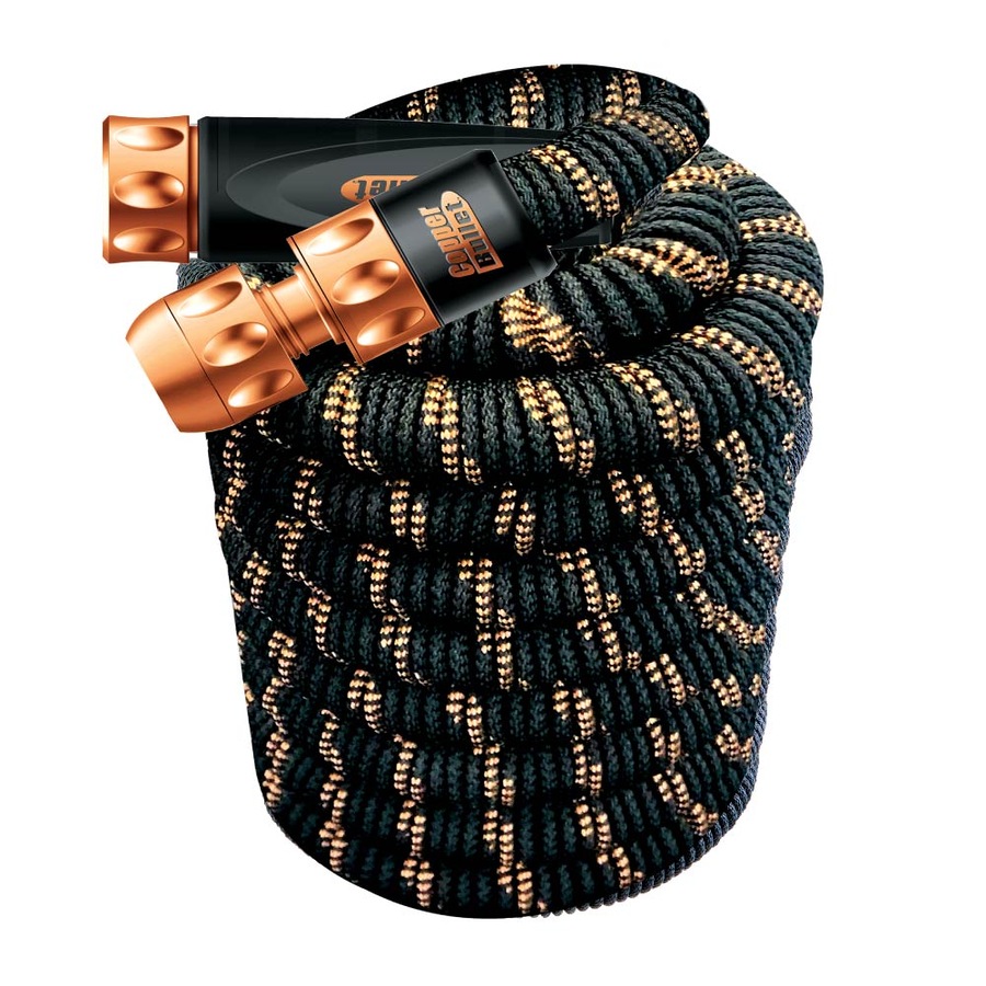 Pocket Hose Copper Bullet 7.5m - Premium Expanding Outdoor Garden Hose With Turbo Nozzle - Kink-Free, Tear Resistant, Lightweight, Durable, Copper Infused and Lead Free