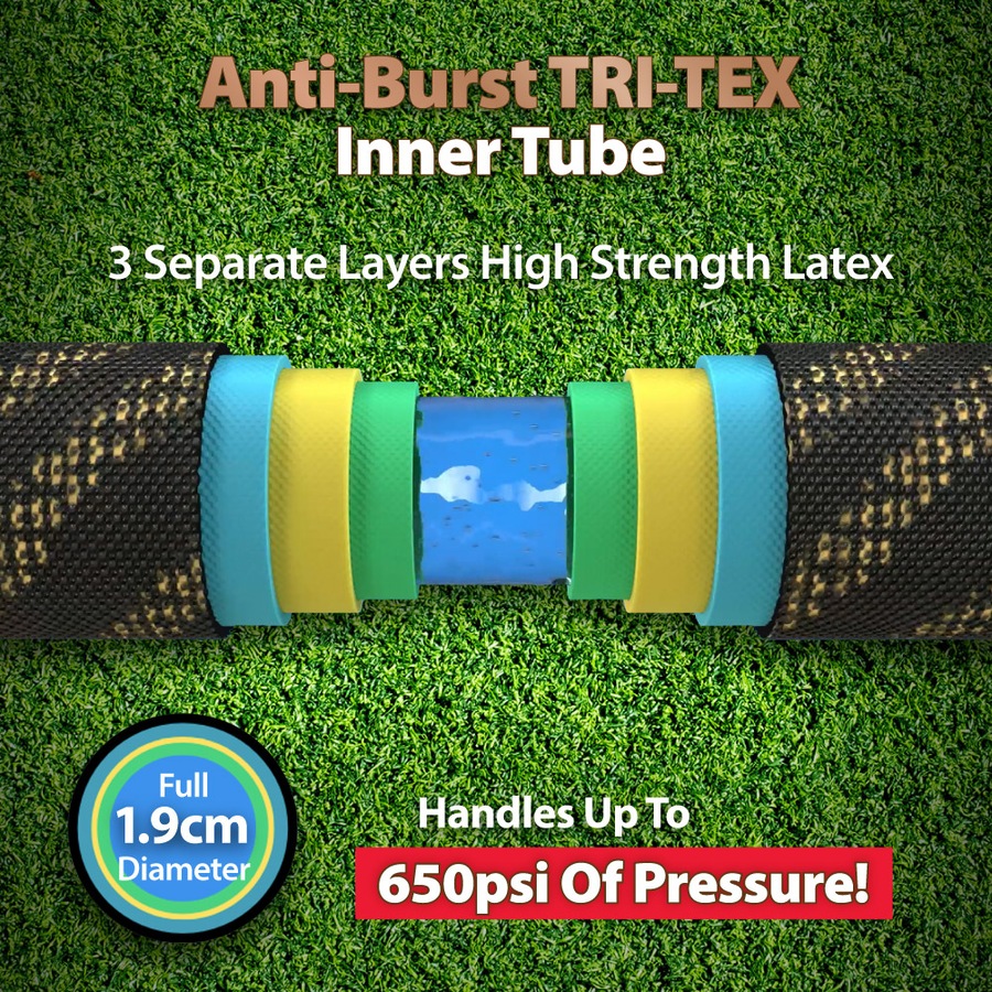Pocket Hose Copper Head 7.5m With 10-in-1 Spray Nozzle Premium Ultra-Durable, Expanding Garden Hose